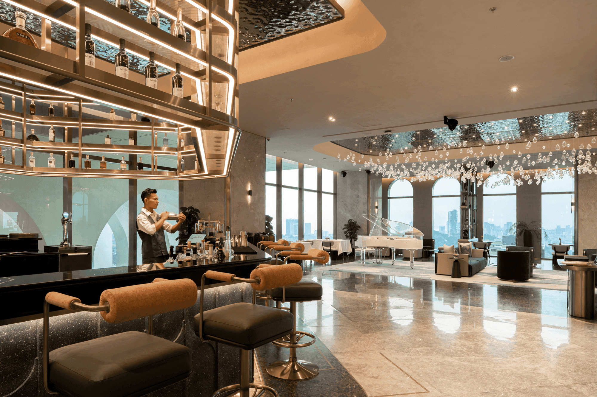 sky lounge evening cocktails